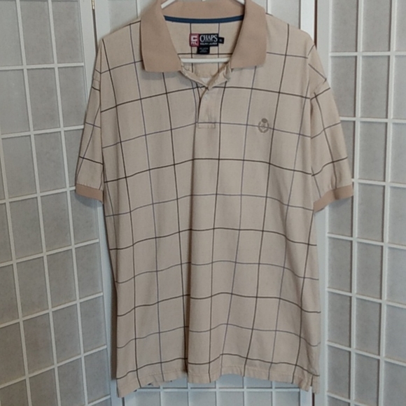 *Chaps Ralph Lauren Polo Shirt Men's XL Collared Short Sleeves Checkered - Picture 2 of 8